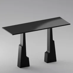 Consolle Emily in legno laccato nera
