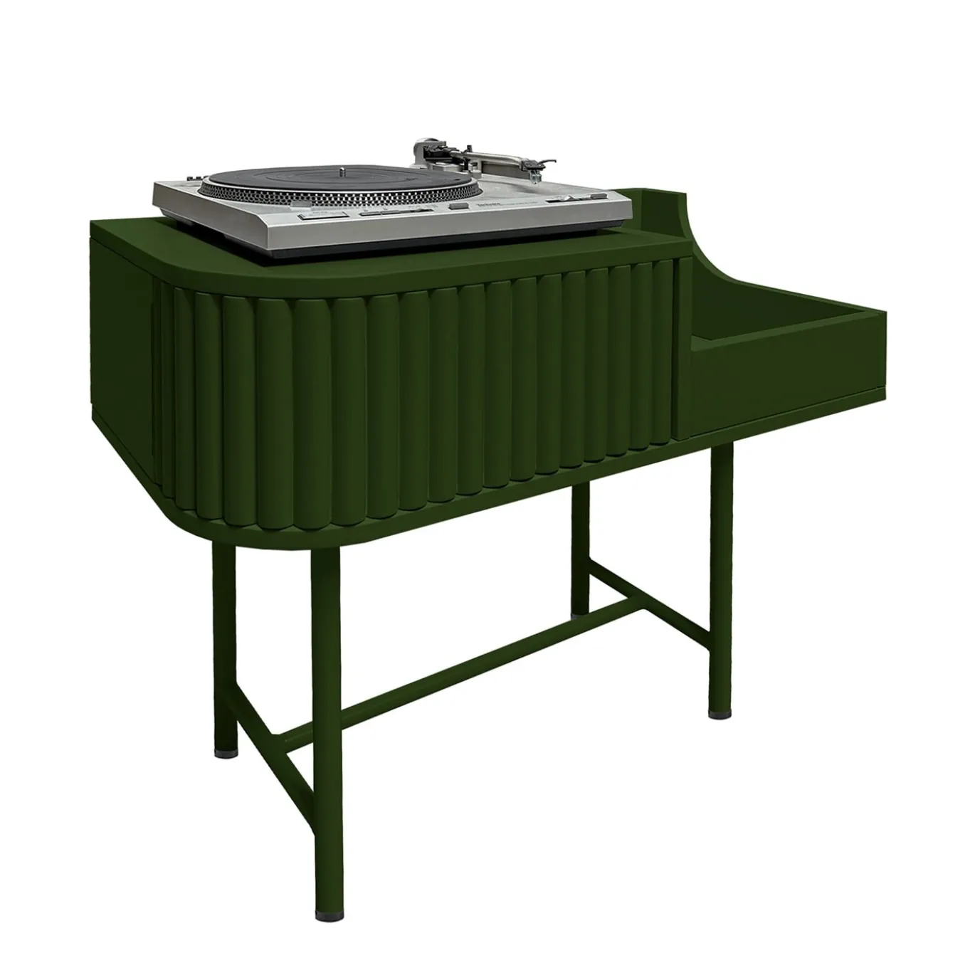 Consolle giradischi verde VYC in MDF di Max Dalle Sasse