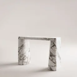Consolle in marmo Arabescato Vagli Selene