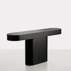 Consolle nera Diapason di Dainelli Studio