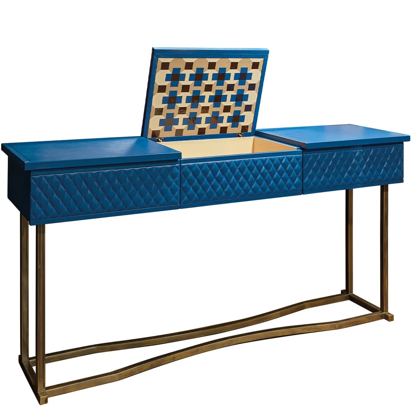 Consolle Sophia in Pelle Blu