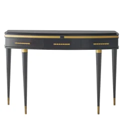 Consolle Vanity Nera in Legno di Ciliegio
