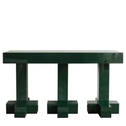 Consolle Verde Lucida della Collezione Mobili Sintetici in Edizione Limitata
