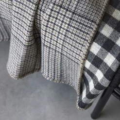 Coperta Babette double-face a quadri piccoli