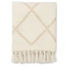 Coperta beige a motivi geometrici