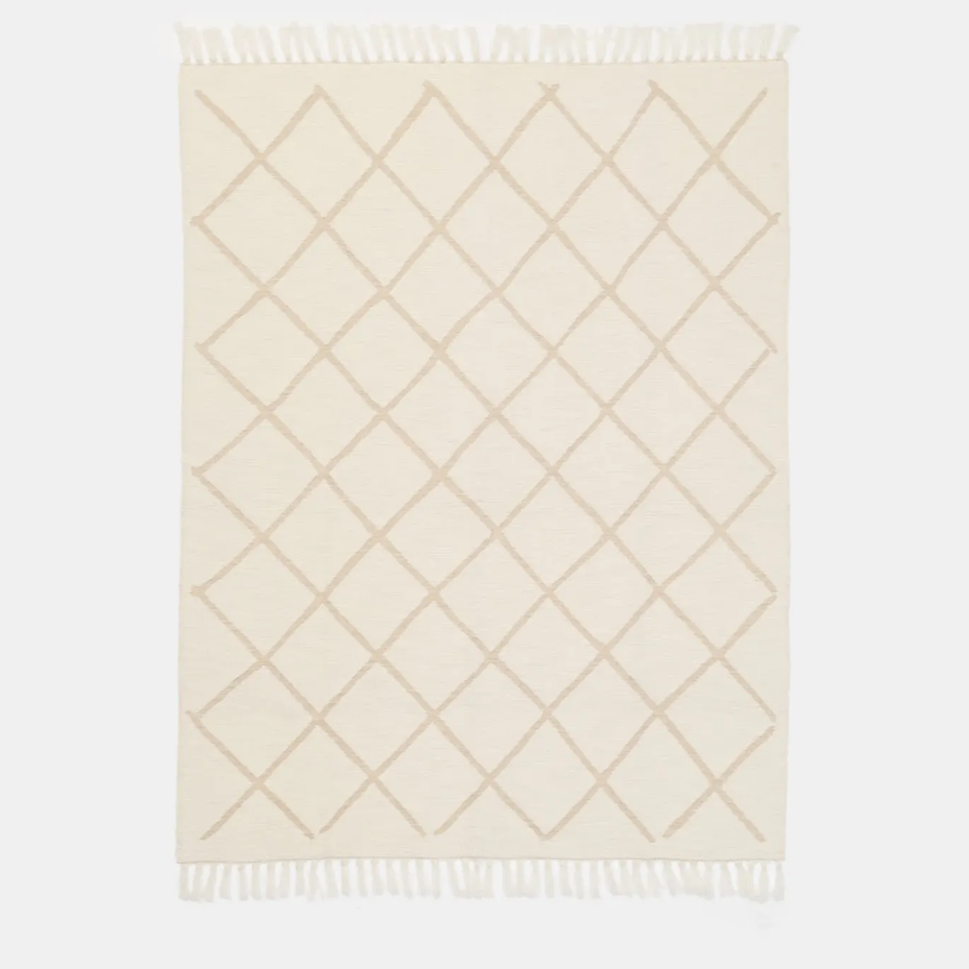 Coperta beige a motivi geometrici