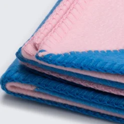 Coperta Biella rosa e blu