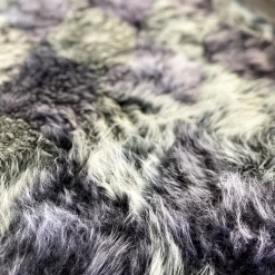 Coperta Bruma in pelliccia di cashmere grigio