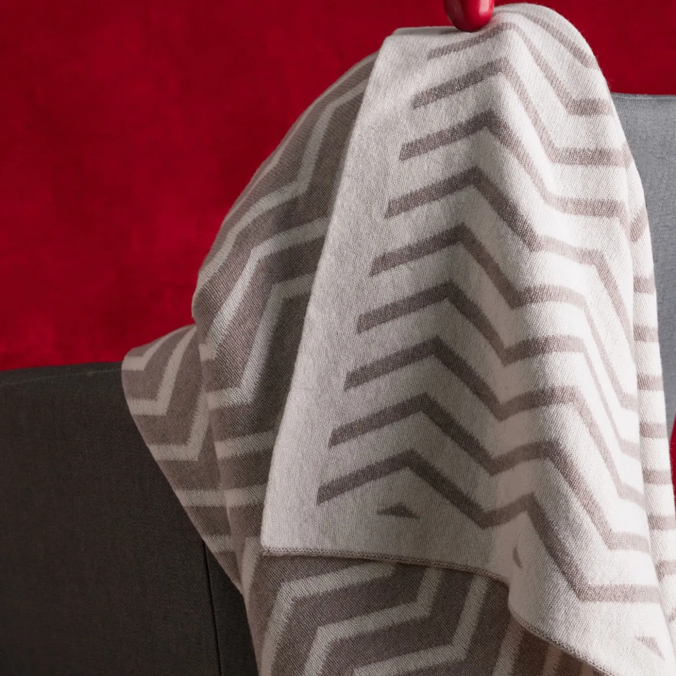 Coperta Clara bianca e tortora