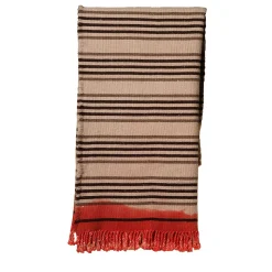 Coperta Formia a righe policrome in cashmere e seta