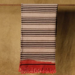 Coperta Formia a righe policrome in cashmere e seta