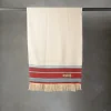 Coperta Grottesco a righe policrome in seta e lana #3