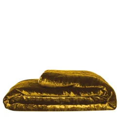 Coperta in lino e velluto dorato