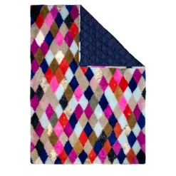 Coperta Mosaika in pelliccia di cashmere multicolore