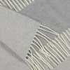Coperta piccola grigia con frange Defilé