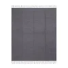 Coperta piccola Melrose con frange grigie
