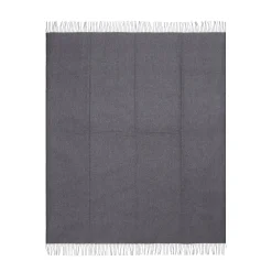 Coperta piccola Melrose con frange grigie