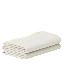 Coperta piccola Melrose con frange bianche