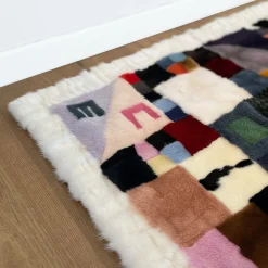 Coperta Ritmica in pelliccia di visone multicolore