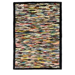 Coperta Striàta in pelliccia di visone multicolore