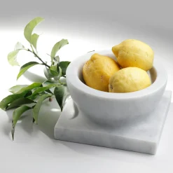 Coppa centrotavola in marmo bianco