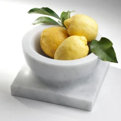 Coppa centrotavola in marmo bianco