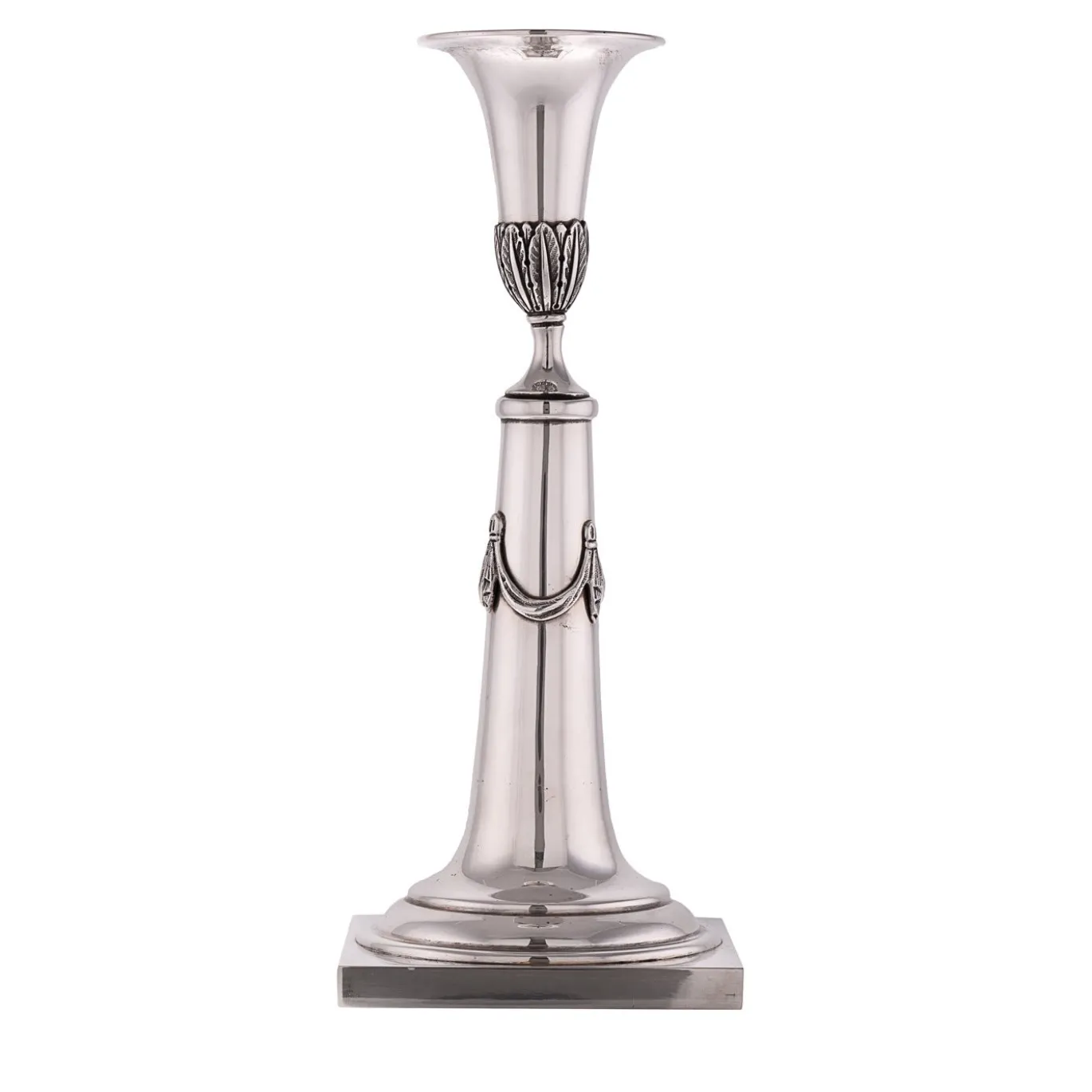 Coppia di candelabri in argento sterling del 1860