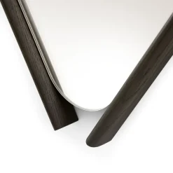 Coppia di specchi in legno Eye Bis con cornice in rovere massiccio