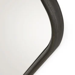 Coppia di specchi in legno Eye Bis con cornice in rovere massiccio