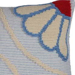 Copri cuscino quadrato Margherita Azzurro di Carlo Sanna