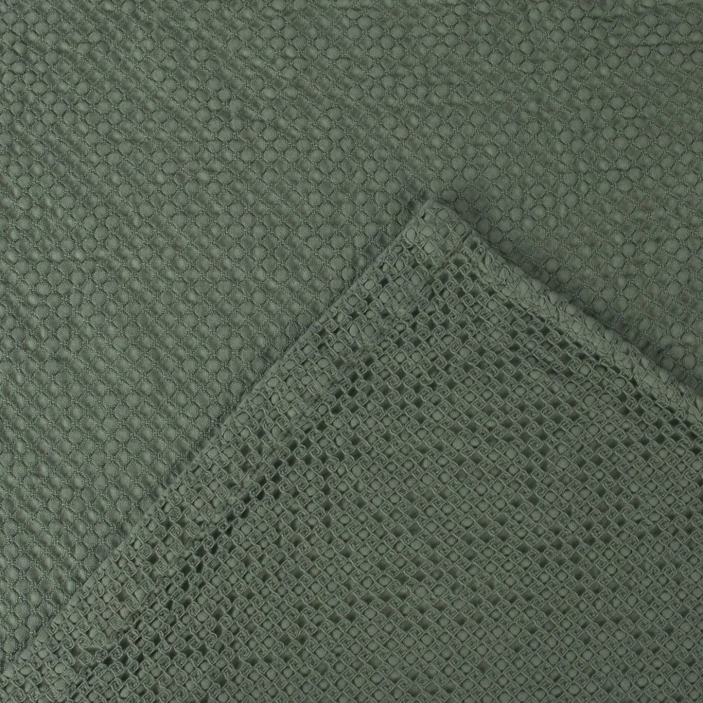 Copripiumino Motivi in cotone verde oliva