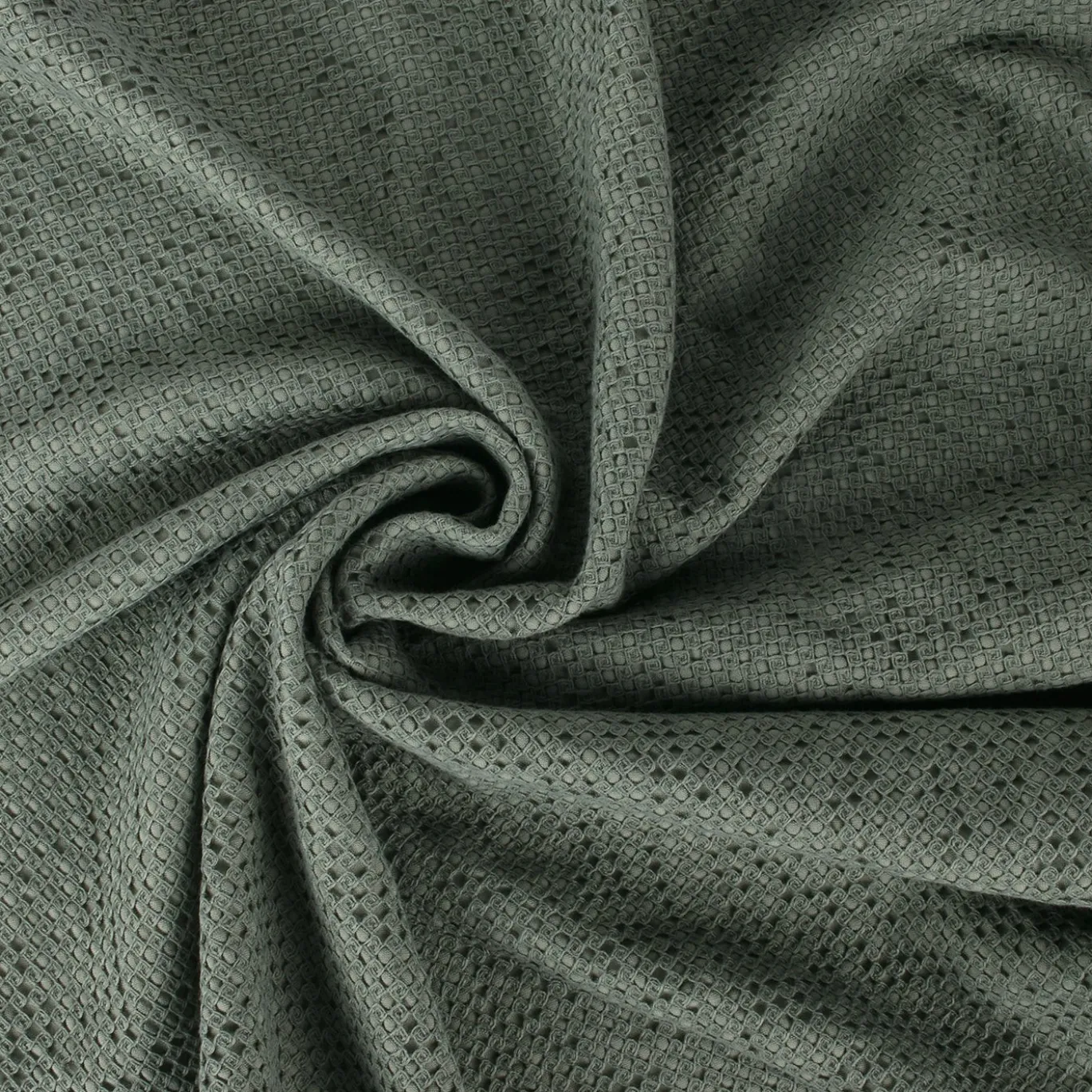 Copripiumino Motivi in cotone verde oliva