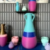 Cornelia XXL Anfora blu fucsia e azzurra #2