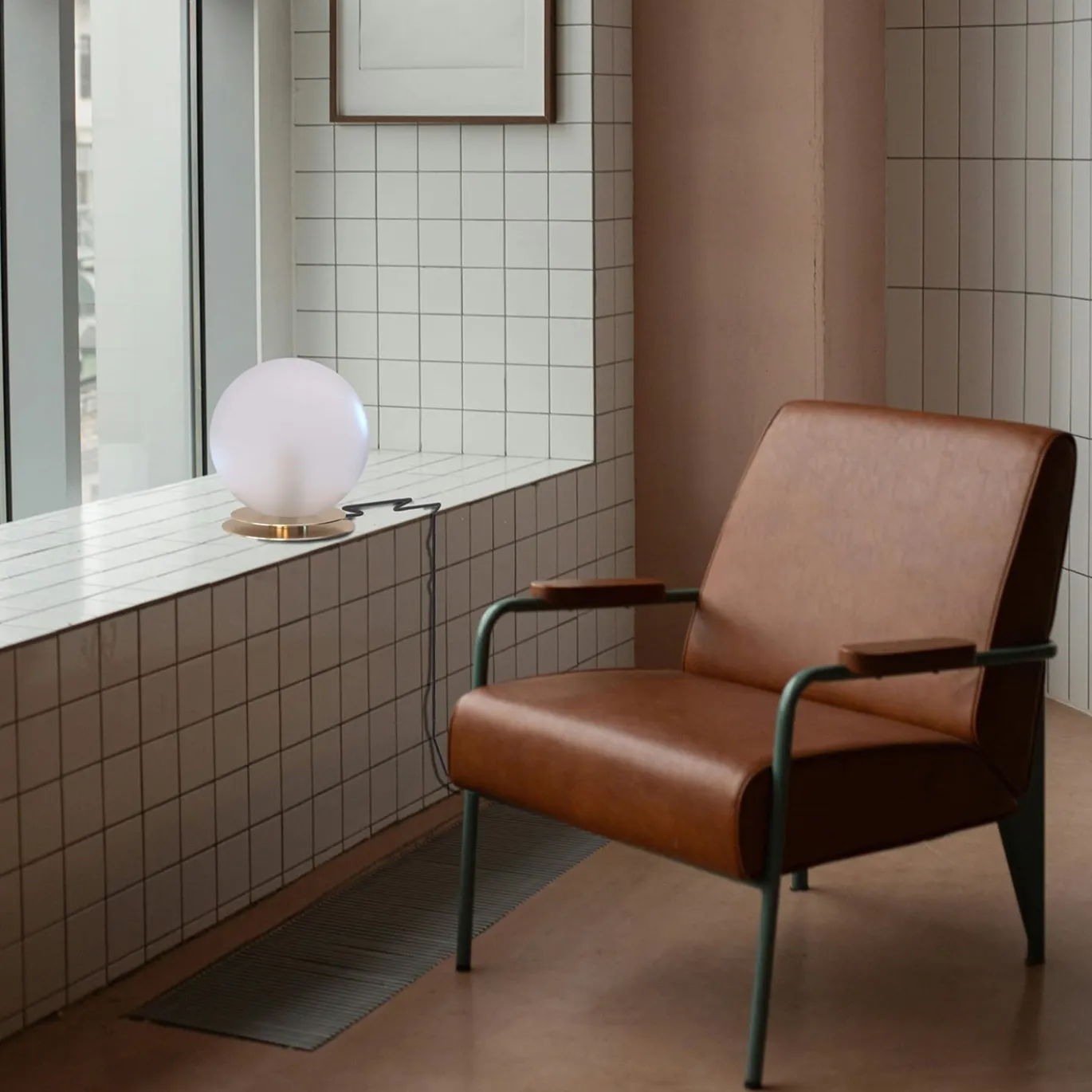 Crapa Lampada Da Tavolo In Ottone oro e Vetro