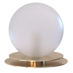 Crapa Lampada da tavolo piccola in ottone oro e vetro