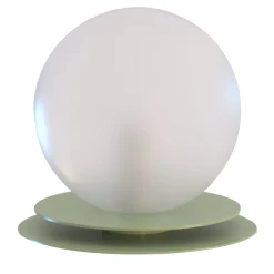 Crapa Lampada da tavolo piccola in ottone verde e vetro