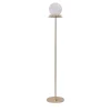 Crapa Lampada da terra in ottone oro e vetro