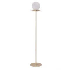 Crapa Lampada da terra in ottone oro e vetro