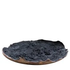 Cratere Centrotavola in Bronzo Fuso con Patina Nera