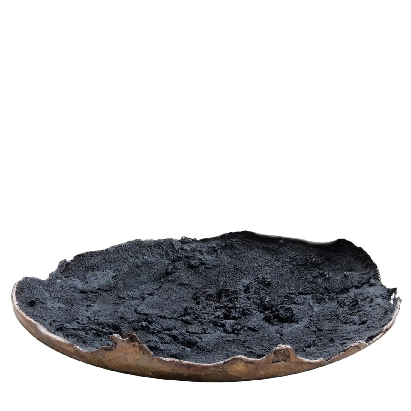 Cratere Centrotavola in Bronzo Fuso con Patina Nera
