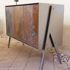 Credenza a 3 ante Dipinto Rame