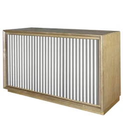 Credenza a 3 ante in grigio e bianco di Fuga Strisce Tre di M. Meccani