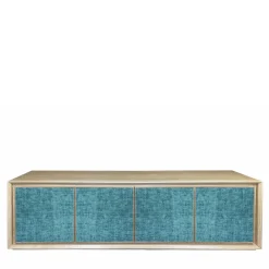 Credenza a 4 ante in velluto azzurro di Mascia Meccani