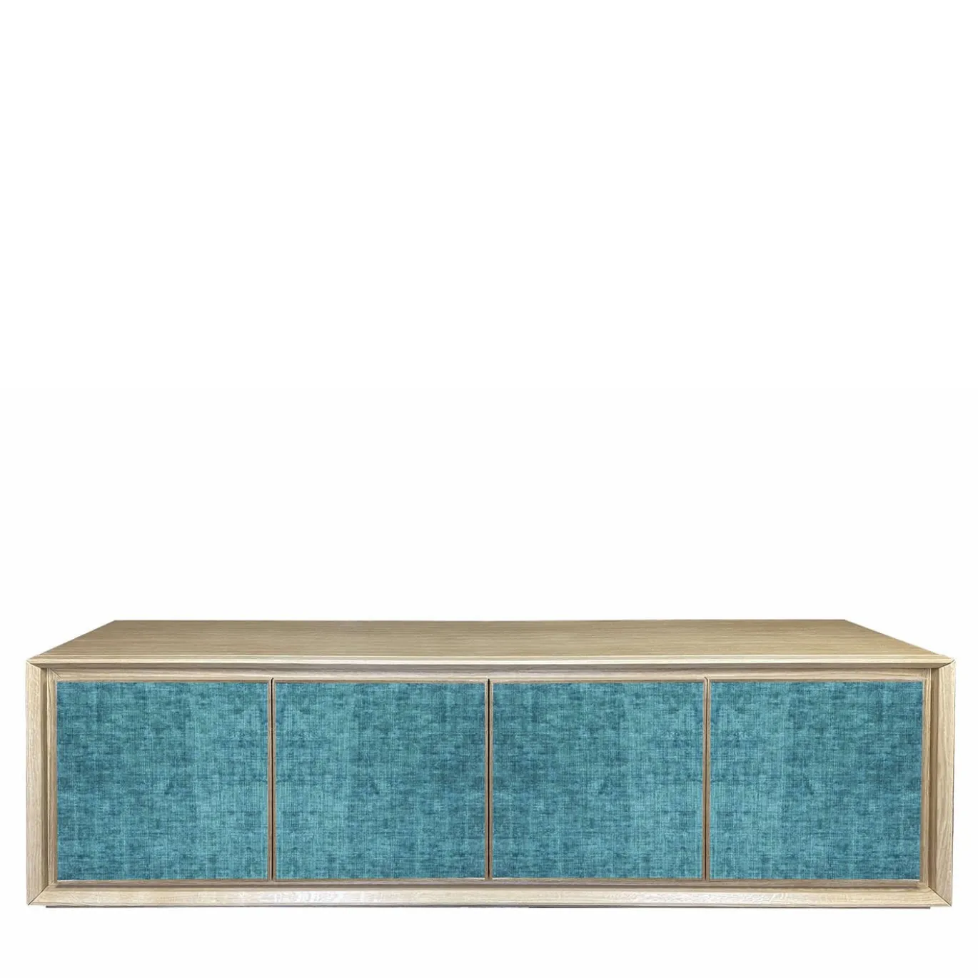 Credenza a 4 ante in velluto azzurro di Mascia Meccani