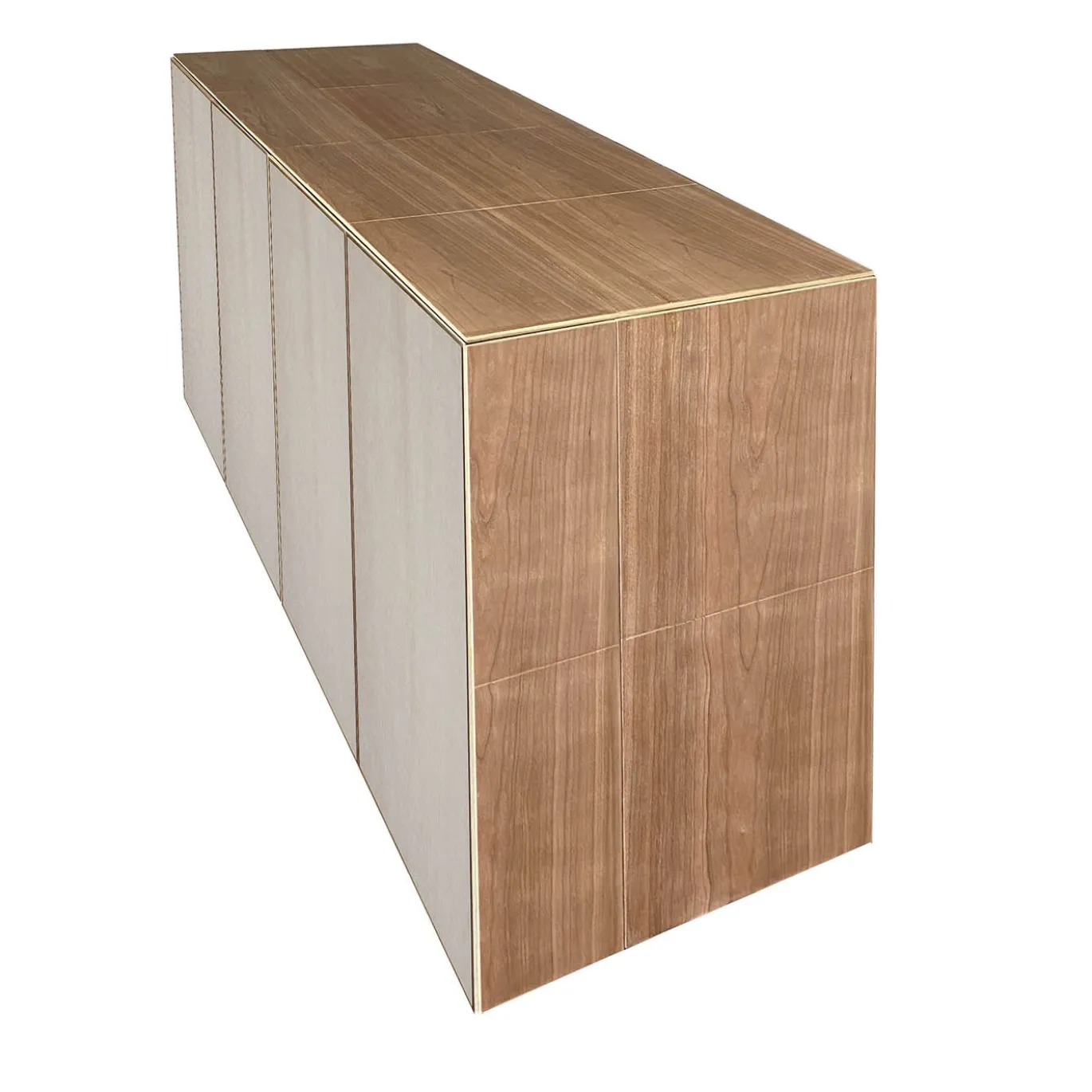 Credenza a 4 ante in velluto grigio di Mascia Meccani