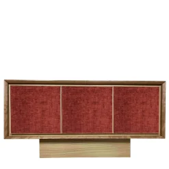 Credenza a 3 ante in velluto rosso di Mascia Meccani