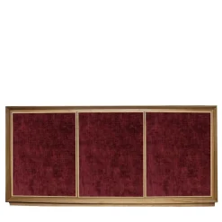 Credenza a 3 ante in velluto rosso scuro di Mascia Meccani