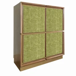 Credenza a 4 ante in velluto verde chiaro di Mascia Meccani