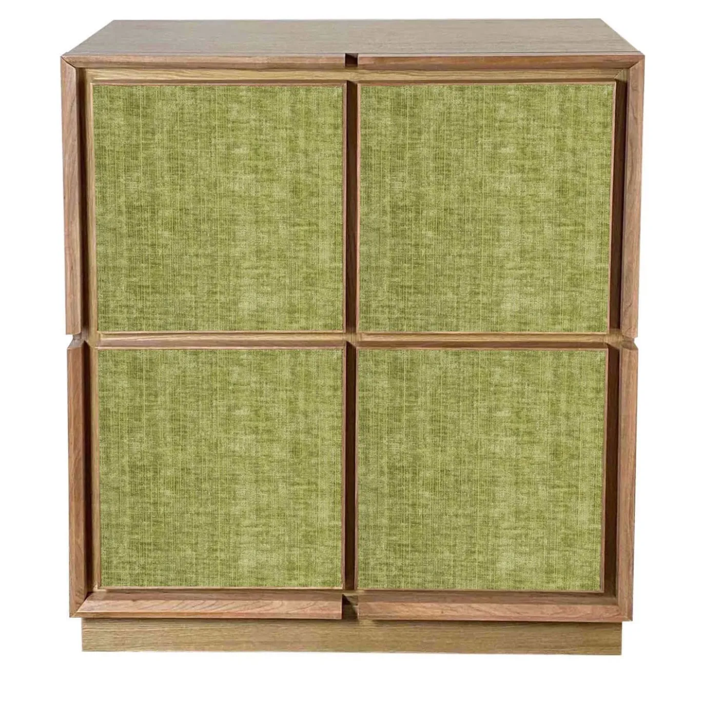 Credenza a 4 ante in velluto verde chiaro di Mascia Meccani