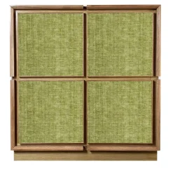 Credenza a 4 ante in velluto verde chiaro di Mascia Meccani